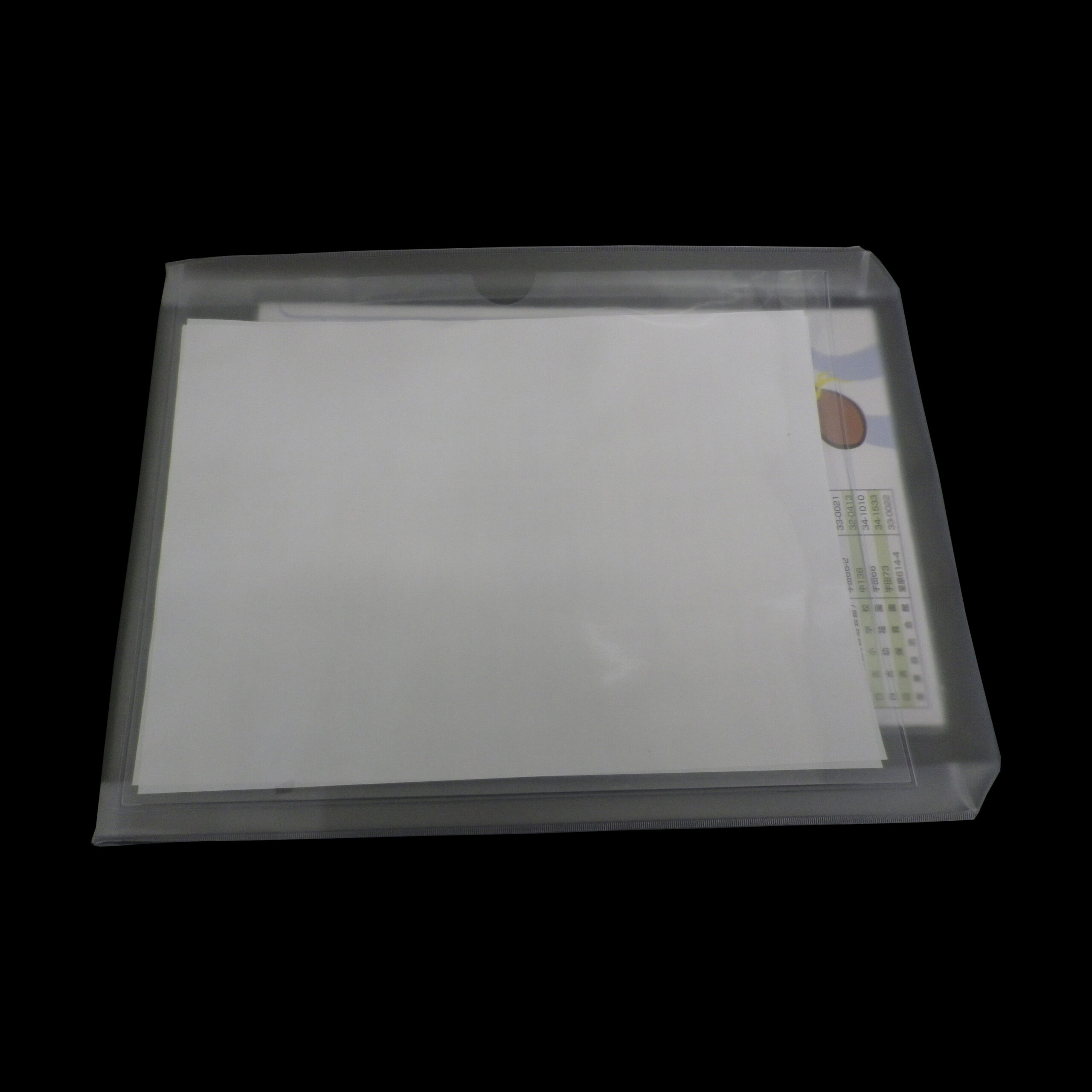 マチつきクリアタイプ回覧板袋裏面A4ポケット