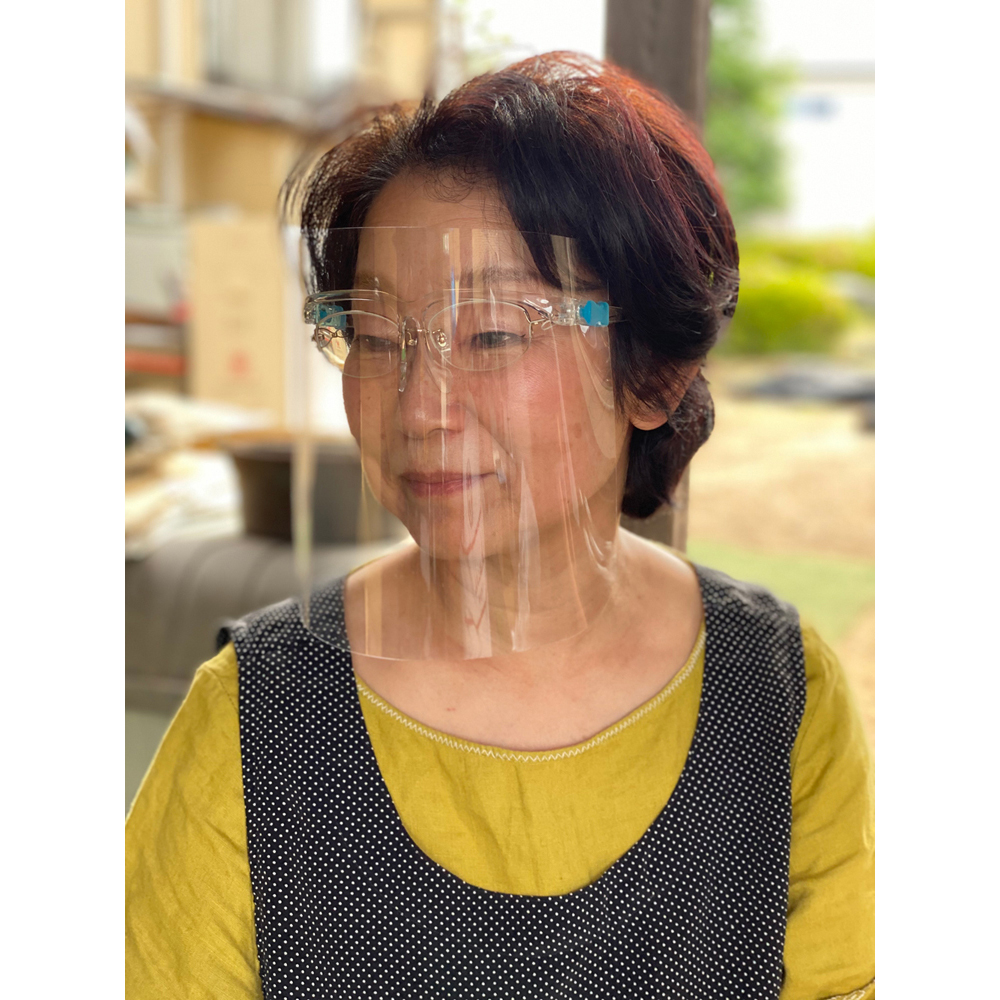 眼鏡タイプPETフェイスシールド
