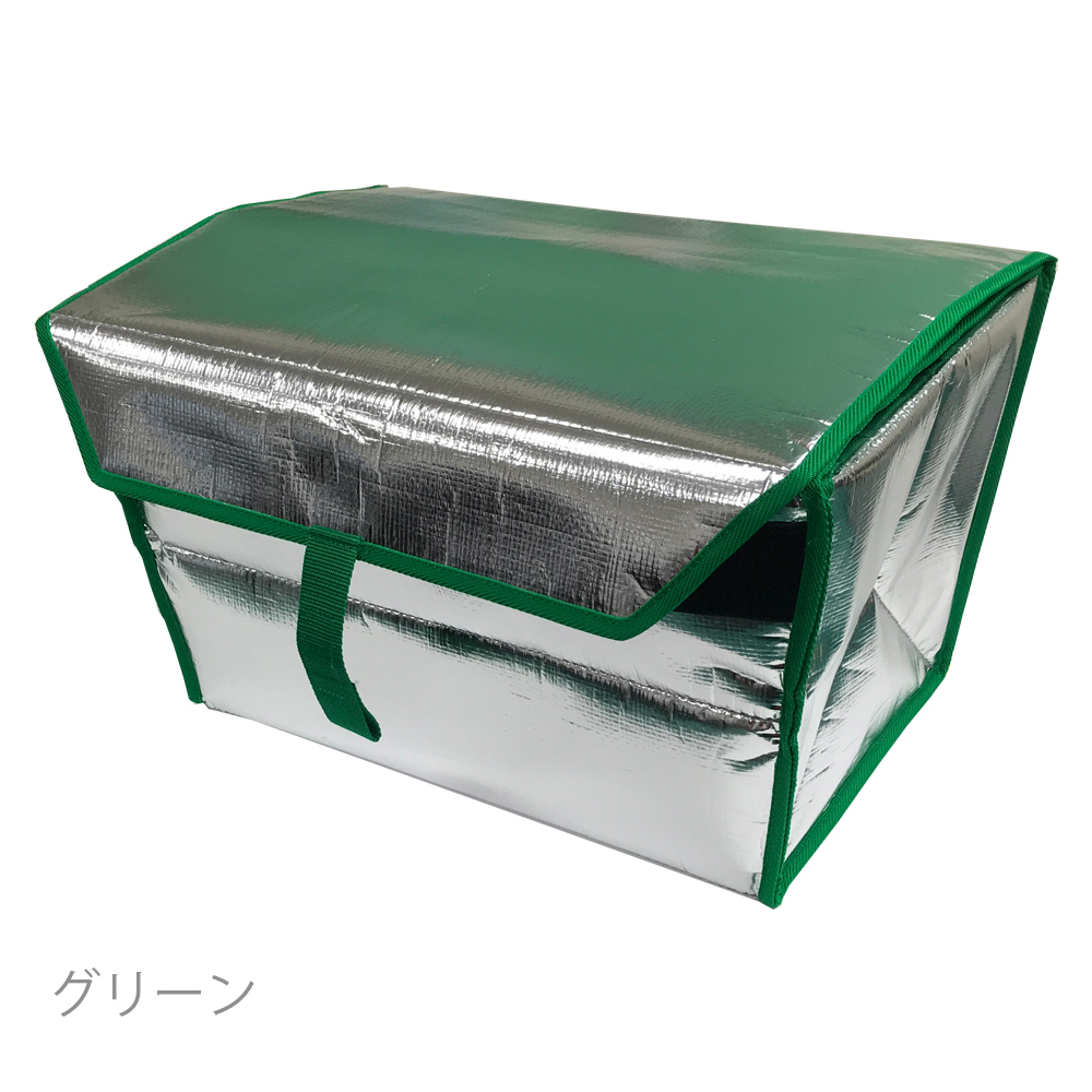 レジかご用 保温 保冷 バッグ 折りたたみ（Lサイズ）グリーン